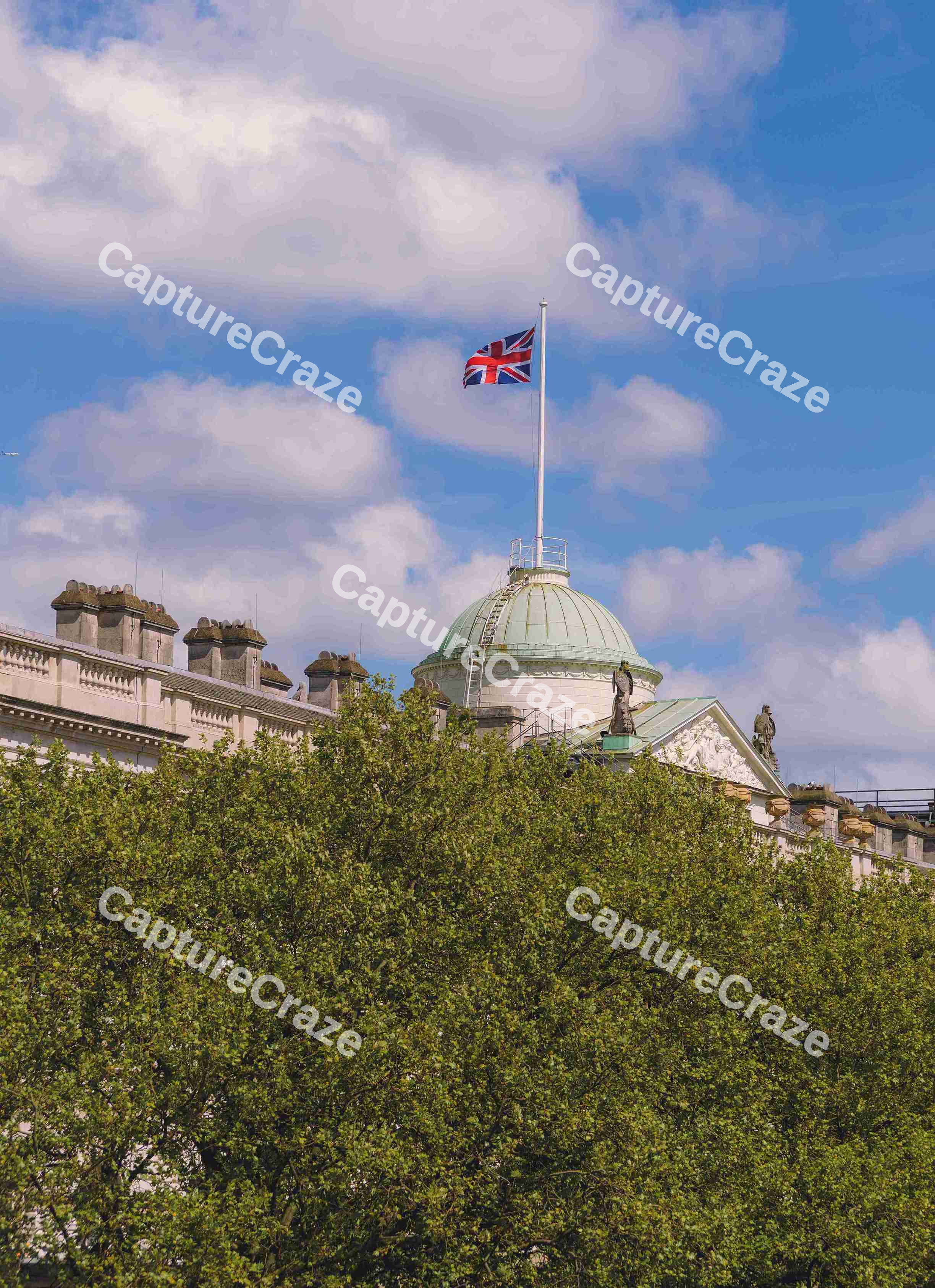 British Flag Waving Close Up